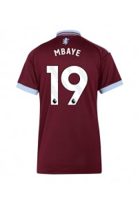Aston Villa Ibrahim Mbaye #19 Fotballdrakt Hjemme Klær Dame 2026-27 Korte ermer